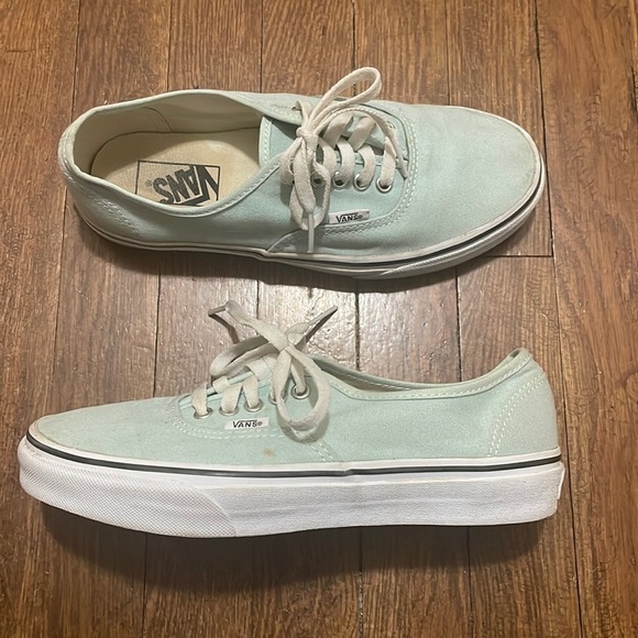 Vans Mint Sea Foam Tennis Shoes Size 9 - Picture 1 of 9